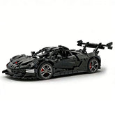 1:8 Black P1-GTR Sports Car Building Blocks - 3323 PCS