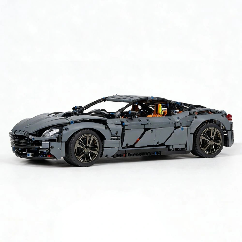 1:8 2024 Dark Gray UK Grand Tourer DB11 Static Sports Car Building Blocks - 2861 PCS
