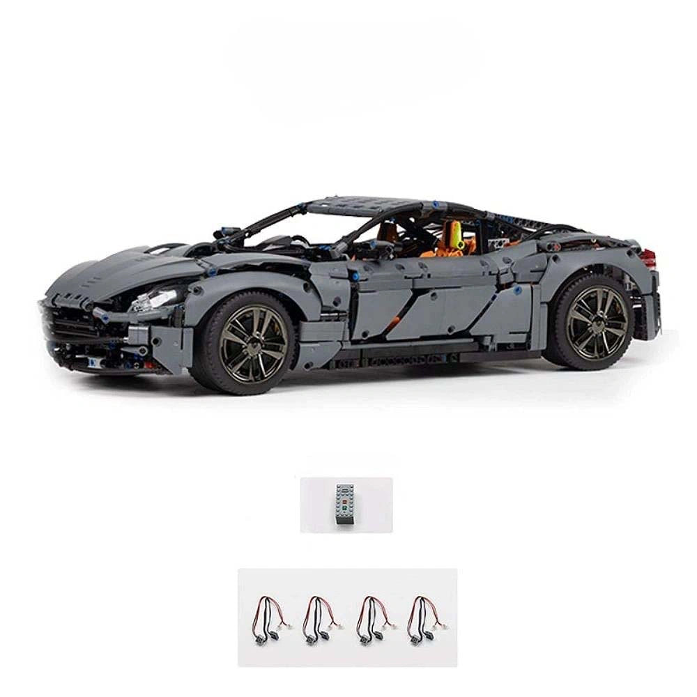 1:8 2024 Dark Gray UK Grand Tourer DB11 Static Sports Car Building Blocks - 2861 PCS