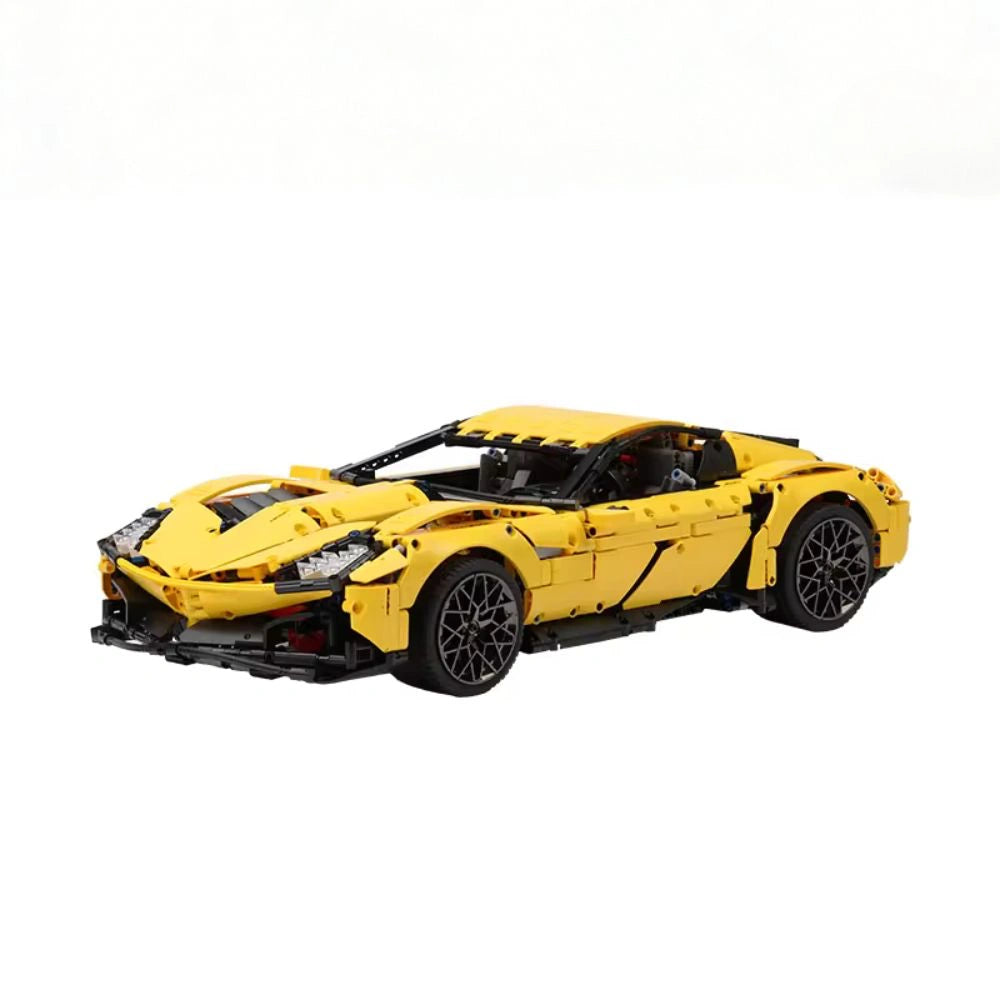 1:8 IL Toro Azzuro Static Sports Car Building Blocks (Yellow/White/Red/Black) - 2586 PCS