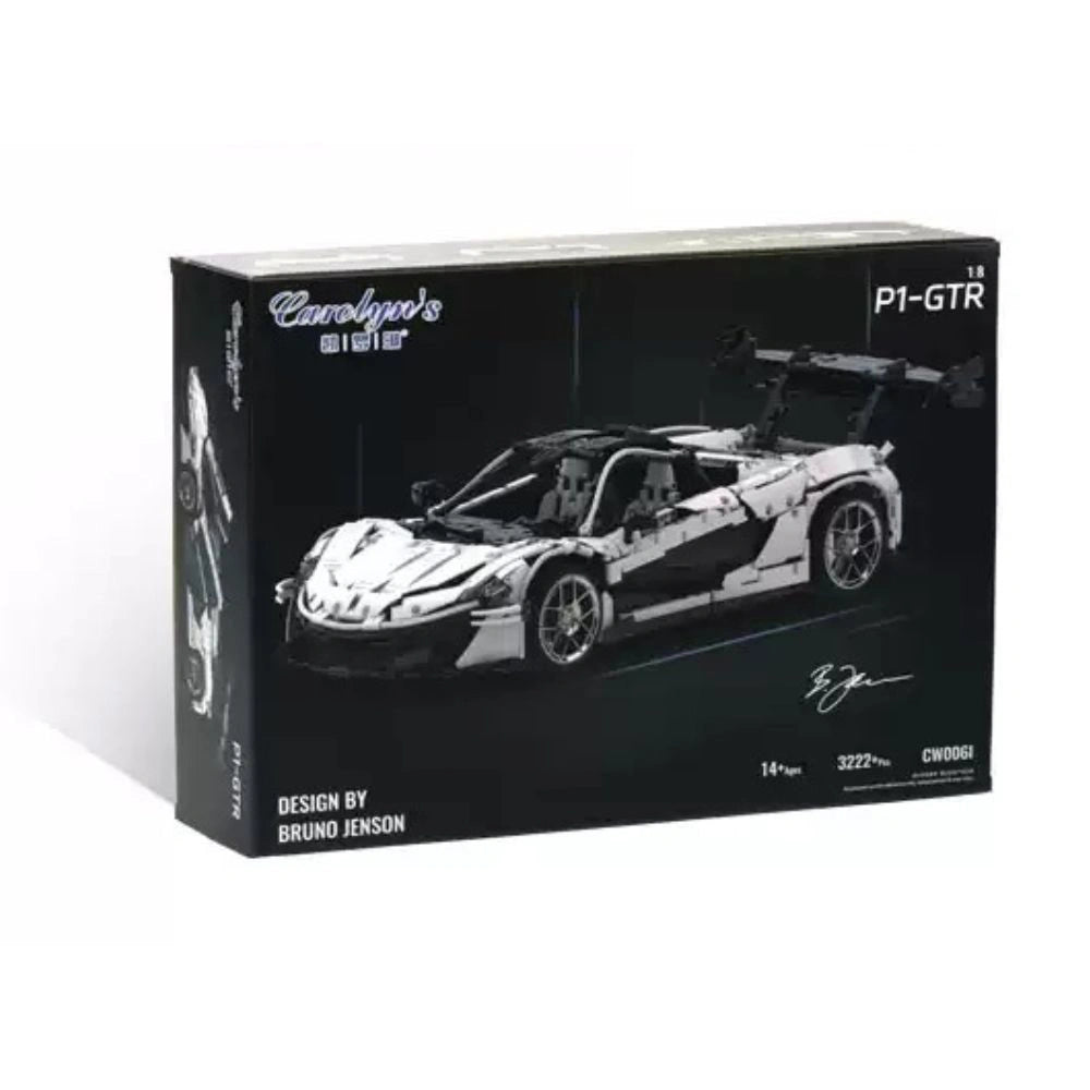 1:8 White P1-GTR Dynamic Sports Car Building Blocks - 3222 PCS
