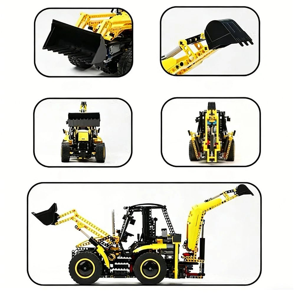 Backhoe Excavator Building Blocks - 1712 PCS